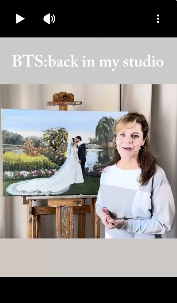 behind the scenes video live wedding painting